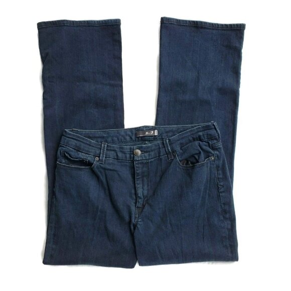 Seven7 Studio Bootcut Jeans Embroidered Flowers on Back Pockets Size 14 36X32 - Picture 2 of 10